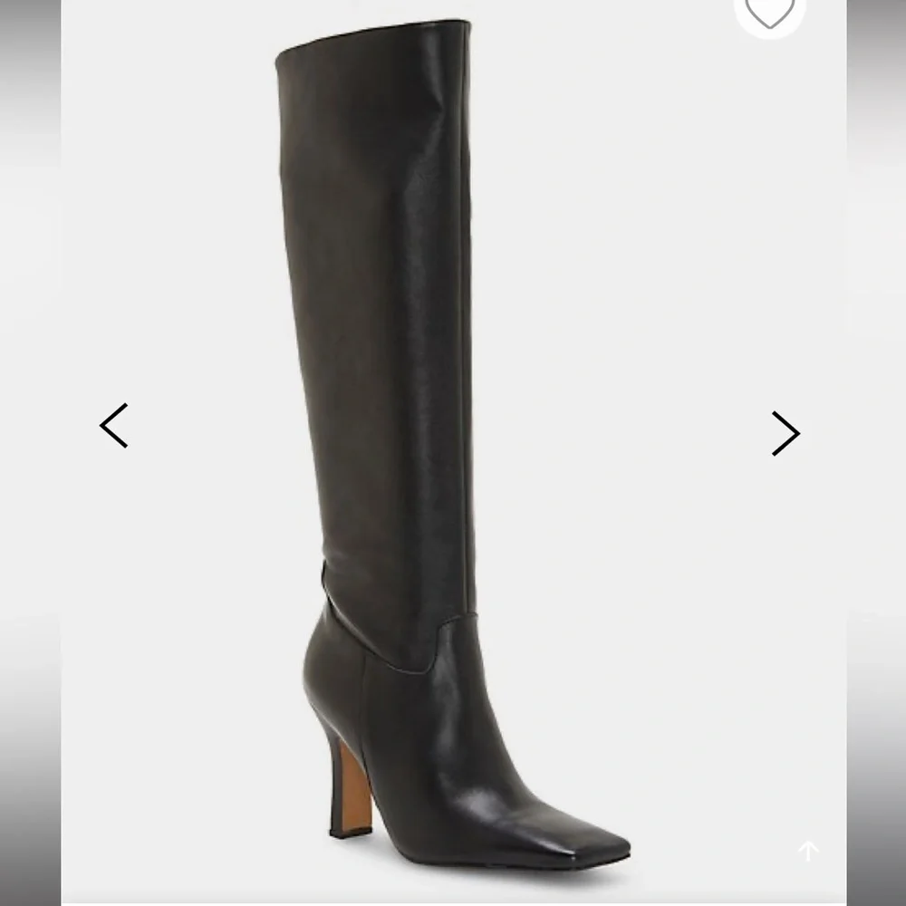 NWOT VINCE CAMUTO Kalinder Leather Tall Boot In Black Size 7.5